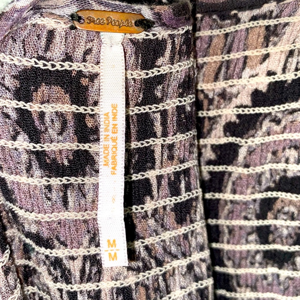 Free People Smocked Boho Paisley Print Midi Dress - Picture 9 of 11